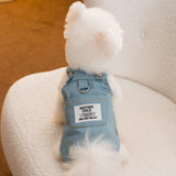 Dog Clothes Denim Dog Dresses for Small Dogs Harness Dress Puppy Clothes with Leash Ring Dog Costume with Pocket Summer Cat Apparel Dog Clothes Cat Shirts Small Dog Dresses Female Light Blue X-Large