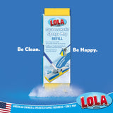 Lola Products SqueezeMatic Butterfly Sponge Mop Refill, 9" Wide, Replacement Head, Floor Cleaning, Compatible w/Quickie Type S Sponge Mops, 6 Pack