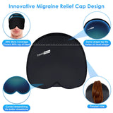 ComfiTECH Migraine Ice Head Wrap, Headache Relief Hat for Migraine Cap for Tension Puffy Eyes Migraine Relief Cap for Sinus Headache and Stress Relief Cold Compress (Medium Pack of 2) Black