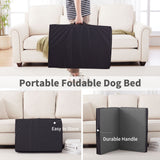 PETABBY Outdoor Dog Bed for Large Dogs, Waterproof & Washable, Foldable & Orthopedic, 41" All Weather