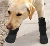 VALFRID Waterproof Grip Dog Shoes,Anti-Slip Dog Socks Boots,Zipper Dogs Booties Paw Protectors for Hardwood Floor,Indoor and Outdoor for Small Medium Large Dogs Black