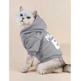 Cayxatiu Cat Hoodies for Cats Pet Puppy Clothes Dog Hoodie Mama'Boy Printed Hooded Sweatshirt for Small Medium Size Dogs(Gray,L)