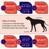 SeranPup S Adjustable Dog Suspender Boots & Hiking Shoes, Waterproof Winter Snow Gear Boots with Anti-Slip Sole, Reflective Snowsuit Design That Helps Stay On for Cold Weather Adventures