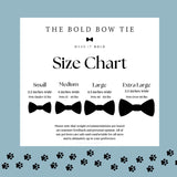 Detachable Dog Bow Tie, Slide-On Pet Bowtie for Collars, Stylish Durable Dog Lover Accessory Small, Medium & Large Dogs (Classic Rifle Paper Co Fabric, X-Large (5.5in Wide))