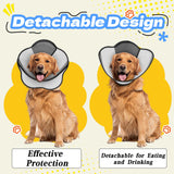 Upgraded Dog Cone Collar for Dogs After Surgery, Adjustable Dog Cone Collar for Large Medium Dogs,Breathable Elizabethan Pet Recovery Collar(Size:XL)