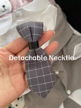 HDKUW Large Dog Wedding Shirt, Dog Tuxedo with Bow Tie, Dogs Wedding Formal Suit, Doggie Prince Gentleman Costume for Medium Large Dogs Khaki L