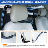 GEVINFA 52" Dog Car Barrier for SUV, Wide Escape-Proof & Chew-Proof Dog Car Divider with Removable Visual Window & 2 Storage Pockets, Pet Net Gate for Behind Front Seats, Fits Sedans Cars Trucks