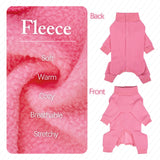 Dog Winter Coat for Small Dogs, Four Leged Warm Fleece Doggie Onesie, High Ribbed Collar Dogs Winter Clothes Jumpsuit, Anti Hair Shedding Suit，Warm Puppy Christmas Jacket