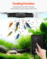 VEVOR Aquarium Wave Maker, 25W, 2380 GPH Adjustable Cross Flow Pump with Controller, Magnetic DC 24V Aquarium Powerhead, Strong Magnetic Base, 360° Rotating Wavemaker, for Saltwater Marine Freshwater
