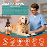Dog Yeast Infection Treatment - 60ml Yeast Infection Drops for Dogs | Dog Yeast Treatment for Ear, Paw & Skin Itch Relief, Natural Herbal Supplement