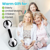 TAILI Shower Grab Bar, 12 Inch Shower Handle for Bathtubs and Showers for Elderly, Suction Grab Bars for Seniors Bathroom Safety Handle for Elderly, No Drilling Removable,Black