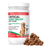 VetSmart Formulas Critical Joint Relief Soft Chew for Dogs – Hip & Joint Supplement with Glucosamine, MSM, Green-Lipped Mussel – Joint Discomfort, Hip Dysplasia & Mobility Support, Made in USA