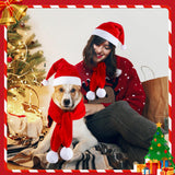 Weewooday 12 Pcs Mini Christmas Pet Santa Hat Scarf Set Adult Xmas Small Animal Tiny Santa Hat with Adjustable Chin Strap for Chicken Cat Dog Hamster Guinea Gift(Large,Classic Style)