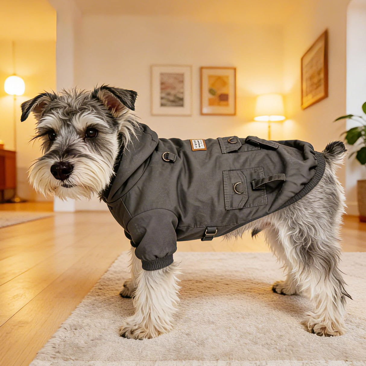 Floofelove Parka Dog Jackets for Small Dogs Clothes for 6 to 9lbs - Windproof Small Dog Winter Fleece Lining Coat Dog Coats for Small Dogs