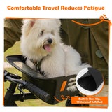 DAISTERN Dog Bike Basket for 26 lbs, Pet Bike Carrier with Integrated Sturdy Seat, Waterproof Scratch-Resistant Nylon Cushion, Adjustable Straps & Rustproof Metal Frame for Small/Medium Dogs, Black