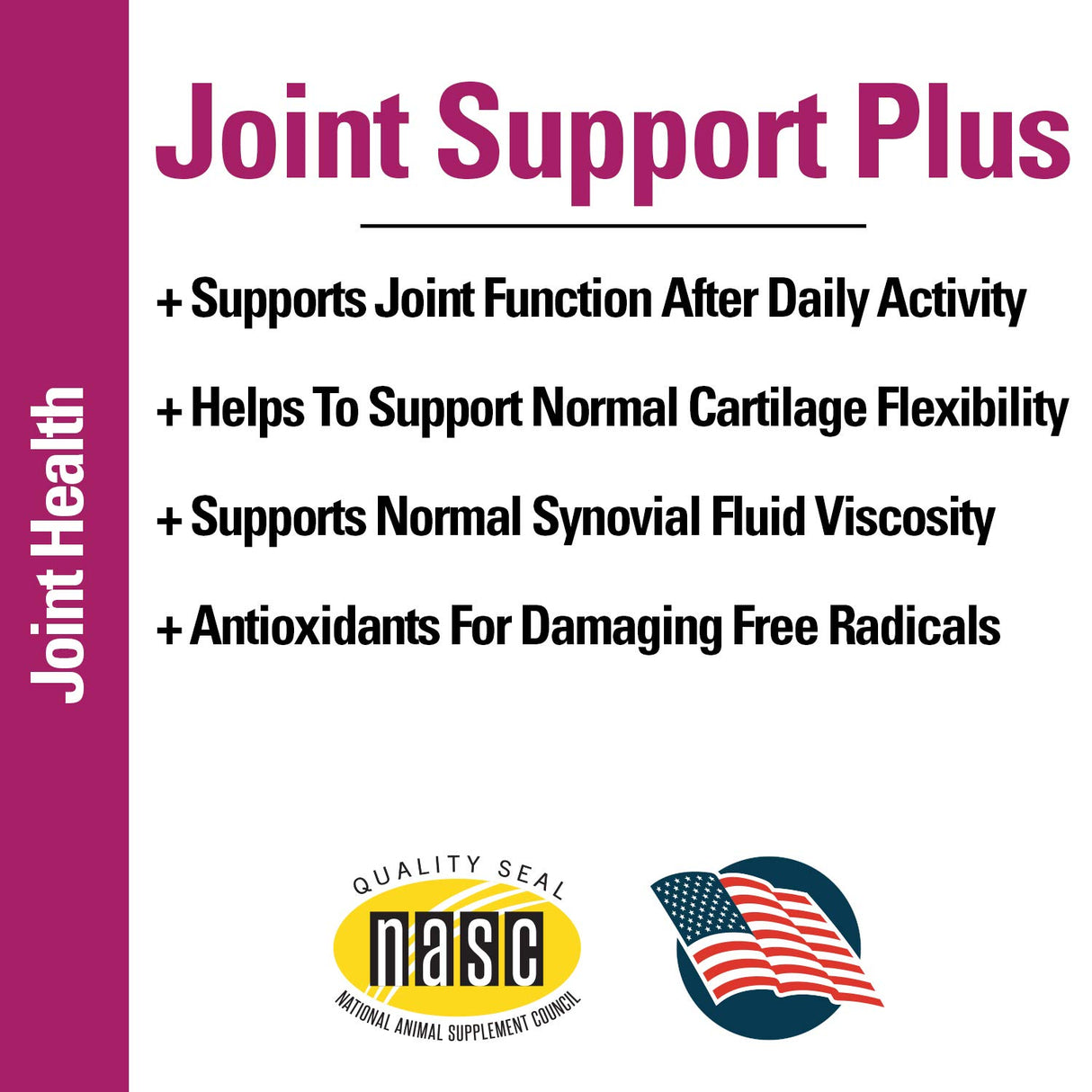 Vet Classics Joint Support Plus Dog Supplement - Hip Health Supplement for Dogs – Alleviates Aches and Discomfort - For Flexibility, Healthy Joint Function in Canines – Antioxidants – 120 Soft Chews