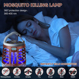2 Pack 3 in 1 Bug Zapper USB Rechargeable Mosquito Killer Portable Waterproof Mosquito Repellent Outdoor Indoor LED Lantern Bug Zapper Camp Light SOS Emergency Light for Home, Backyard, Patio (Red)