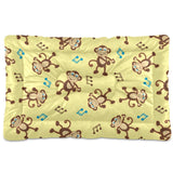 Sletend Dancing Monkey Music Notes Pet Bed Cute Dog Bed Mat Absorbing Non Slip Pad Pet Sleeping Mat for Small, Medium, and Large Dogs Puppy Cat 24 in x 18 in