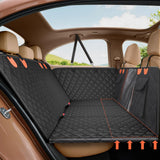 Gimars Holds 400lbs Hard Bottom Back Seat Extender for Dogs, 62x52'' Waterproof Dog Car Seat Cover for Back Seat, Back Seat Pet Cover Dog Hammock for Car SUV Truck with Nonslip Bottom Mesh Window
