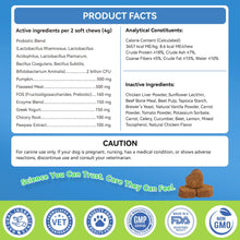 Load image into Gallery viewer, 200 PCS Probiotics for Dogs - Dog Probiotic Chews for Gut Health, Digestive Support &amp; Itchy Skin Relief Pet Diarrhea Gas Treatment - Probiotics, Digestive Enzymes, Prebiotics, Pumpkin
