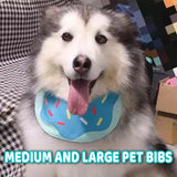 Cute Dog Bandana Cartoon Donuts Pet Dog Bib Neckerchief Cat Bandana Waterproof Pet Bib for Medium to Large Dogs Adjustable Pet Bandana Golden Retriever Alaskan Samoyed