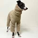 UOSIA Dog Winter Coat Soft Fleece Pullover Full Body Warm Whippet Pajamas Pjs Jumpsuit Cold Weather Pet Jacket Turtleneck Onesie Sweater for Italian Greyhound