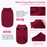 AOFITEE Fleece Dog Sweater, Warm Dog Fleece Vest, Thermal Oli Pullover for Small Dogs, Soft Sweatshirt for Fall Winter, Cozy Sleeveless Dogs Vest Boy Girl for Indoor Outdoor Red XS