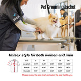 Ussunarts Custom Dog Print Grooming Smock for Pet Groomers – Waterproof Zip Jacket Uniform for Dog Salon Use or Pet Lovers