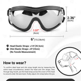 PETLESO Dog Goggles Sunglasses for Large Breeds - 2PCS Black & Clear UV Protection Set, Windproof Eye Wear for Medium to Large Dogs, Ideal for Riding/Driving/Hiking