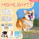 Furrtripsy Disposable Dog Booties for Dog Cats,32Pcs Pet Booties Waterproof and Breathable with Adjustable Bandage,Paw Socks Protector for Small Medium Large Dogs(S,Paw Width:1.18~1.77in)