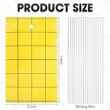 200 Pcs Yellow Sticky Trap for Gnats 3*5 Inch Sticky Fruit Fly Trap with Tie Dual-Side Plant Sticky Trap for Flying Insect Fungus Bugs Sticky Catcher Trap Sticky Flying Sticky Trap for Indoor Outdoor