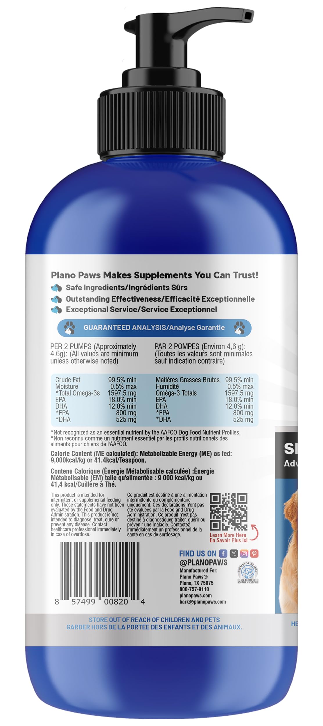Omega 3 Fish Oil for Dogs - Better Than Salmon Oil - Dog Fish Oil Supplement to Reduce Shedding & Itching - Supports Joints, Brain, and Heart Health - Skin and Coat Supplement - Liquid Fish Oil
