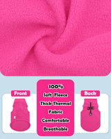 CuteBone Fleece Dog Vests Pink with Turtleneck, Half Zip-Up & Pullover Winter Sweaters Shirts for Small & Medium Dogs - Warm Thermal Jackets with D-Ring, Ideal for Cold Weather DZBX01XL