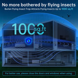 Fruit Fly Traps Indoor for Home: Plug in Mosquito Bug Zapper Gnat Moth Catcher with 9W Night UV Light, 2 Devices 20 Sticky Glue Board Refills for Indoors Flying Insect Trap