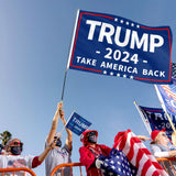 Probsin Trump 2024 Flag 3x5 Ft Decorations Outdoor Double Sided 3 Ply Blue Take America Back Flag Heavy Duty Banner Party Supplies Yard Signs Home Decor Hanging Poster with 2 Brass Grommets