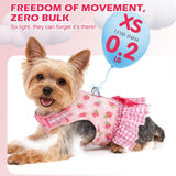 EXPAWLORER Dog Harness Small Medium Sized Dogs, Plaid Dog Dress Bowknot Harness and Leash Set, No Choke No Pull Soft Mesh Vest Cute Princess Puppy Outfits Clothes Costume for Girls Party Cats Pink M