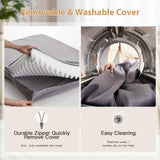 BFPETHOME Outdoor Dog Beds for Large Dogs, Waterproof Dog Bed for Medium, Large, Extra Large Dogs, Orthopedic Pet Bed with Removable Washable Cover, Egg Crate Foam Pet Bed Mat. (47 x 29 in, Grey)