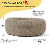 HACHIKITTY Calming Donut Cuddler Dog Bed, Indoor Puppy Beds for Large Dogs, XLarge 36''