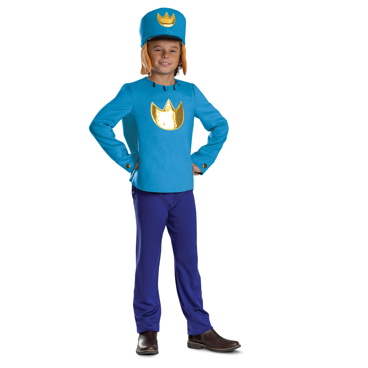 Disguise Dog Man Costume for Kids, Deluxe Official DogMan Movie Jumpsuit with Hat and Ears, Child Size (4-6)