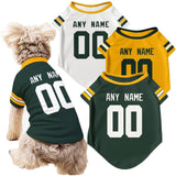 ANTKING Green Bay Dog T-Shirt Jersey Style Pet Clothes Custom Name and Number Gifts