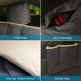 Lassie Dog Hammock for Car, Compatible with 2020-2026 Tesla Model Y Dog Seat Covers,Dog Car Seat Cover for Back Seat with 4 Headrests and 2 Seat Belts, 100% Waterproof Pet Seat Protector for Dogs