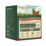Joyprotyn 5LB Non-GMO Dried Mealworms - High Protein Natural Feed & Chicken Treats for Chickens, Ducks, Wild Birds, Quails & Reptiles - Support Egg Production & Feather Growth