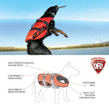Ezydog DFD Dog Life Jacket - Adjustable Swimming Safety Vest with Reflective Trim & Durable Grab Handle - 50% More Flotation Material - X-Large, Red
