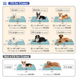 Tail Stories Outdoor Large Washable Dog Bed, Orthopedic Egg Crate Foam Dog Crate Mat for Large Dogs with Removable Oxford Cooling Cover, Light Blue