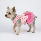 Fitwarm Sparkly Heart Dog Tutu Dress, Birthday Clothes for Small Dogs Girl, Pet Outfit, Light Pink, Hot Pink, Small