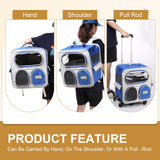 PETAXCELL Pet Backpack Carrier, Portable and Ventilated, Nylon Dogs Cats and Small Animal Travel Bag 14.17", (Orange, 1 Pcs), Intended for Hiking/Camping/Traveling