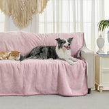 Yaning Waterproof Blanket for Bed Couch Sofa, Soft Liquid Pee Proof Pet Blanket for Dog Puppy Cat, Reversible Sherpa Fleece Furniture Protector (Dusty Pink, 50x60 inches)