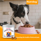 Nutridog Eye Supplements for Dogs - Vision Support Soft Chews with Lutein, DHA & Vitamin C | 120ct Salmon Flavor Tear Stain Chews | Cataract & Dry Eye Relief Supplement (120 Ct, Salmon)