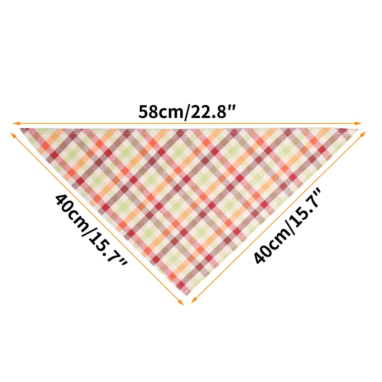 Segarty 15 Pack Triangle Plaid Bibs, 22.8"x15.7" Pet Scarf Washable Dog Bandanas Accessories Bulk for Small Medium Dogs Cats Large Puppy, Adjustable Reversible Boy Pets Birthday Kerchief