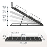 HOOBRO Dog Ramp for Bed, 63 Inch Long Dog Ramp for Couch and Bed, Pet Ramp with Non-Slip Mat and Safety Side Rails, 4 Height Adjustable up to 33 inch, for Small/Large/Old Dogs, Black BK16PT03